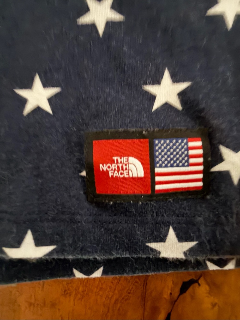 The North Face Navy Star Tee with Red Logo - Picture 3 of 6